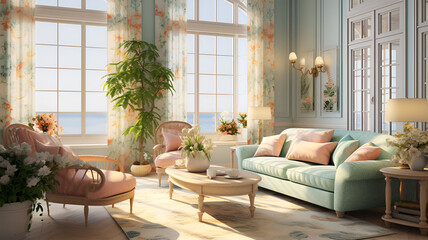 Fresh and Inviting Spring Living Room
