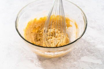 Banana cookies with chocolate drizzle