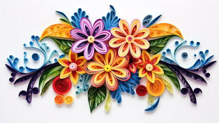 Delicate Artistry: Colorful Paper Quilling Rainbow
