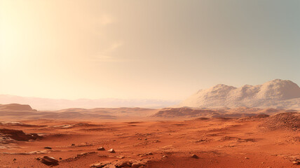 Fototapeta na wymiar Eerie Beauty of Martian Landscape 