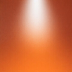 Orange grainy gradient background, white spotlight smooth color gradient, noise texture, copy space