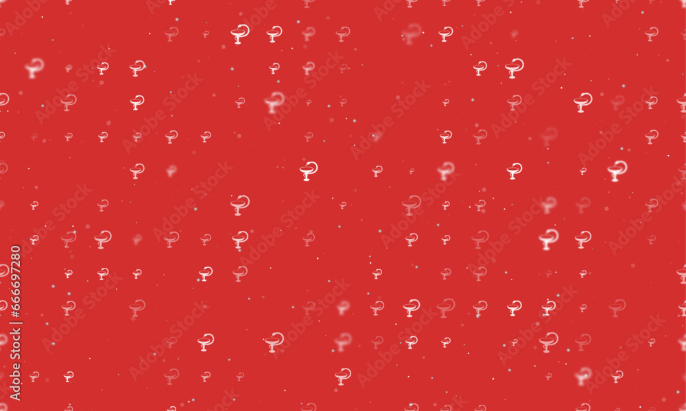Poster seamless background pattern of evenly spaced white medicine symbols of different sizes and opacity. 