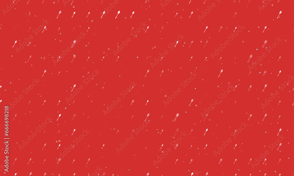 Poster seamless background pattern of evenly spaced white spoons of different sizes and opacity. vector ill