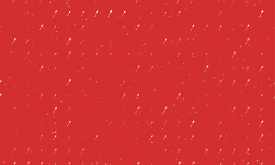 Seamless background pattern of evenly spaced white spoons of different sizes and opacity. Vector illustration on red background with stars