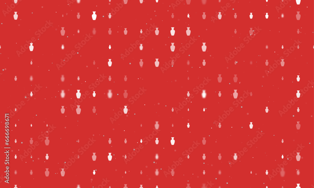 Aufkleber seamless background pattern of evenly spaced white vases of different sizes and opacity. vector illu