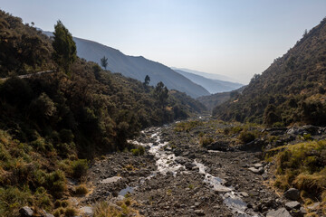 Obraz premium Peaceful morning in the scenic Tunari National Park near Cochabamba, Bolivia - Traveling and exploring South America