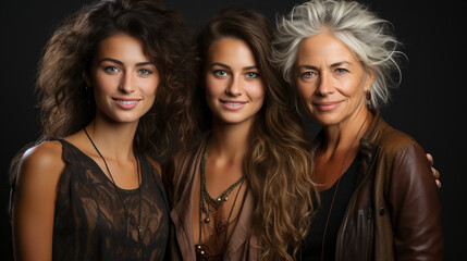 Fototapeta premium portrait of three women with blond hair