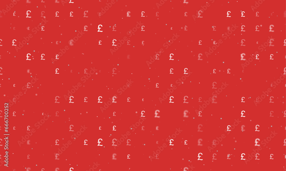Aufkleber seamless background pattern of evenly spaced white pound symbols of different sizes and opacity. vec