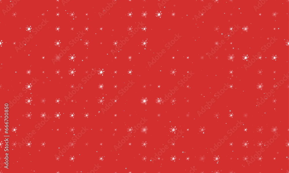 Poster seamless background pattern of evenly spaced white blot symbols of different sizes and opacity. vect