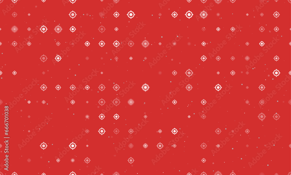 Poster seamless background pattern of evenly spaced white crosshair symbols of different sizes and opacity.