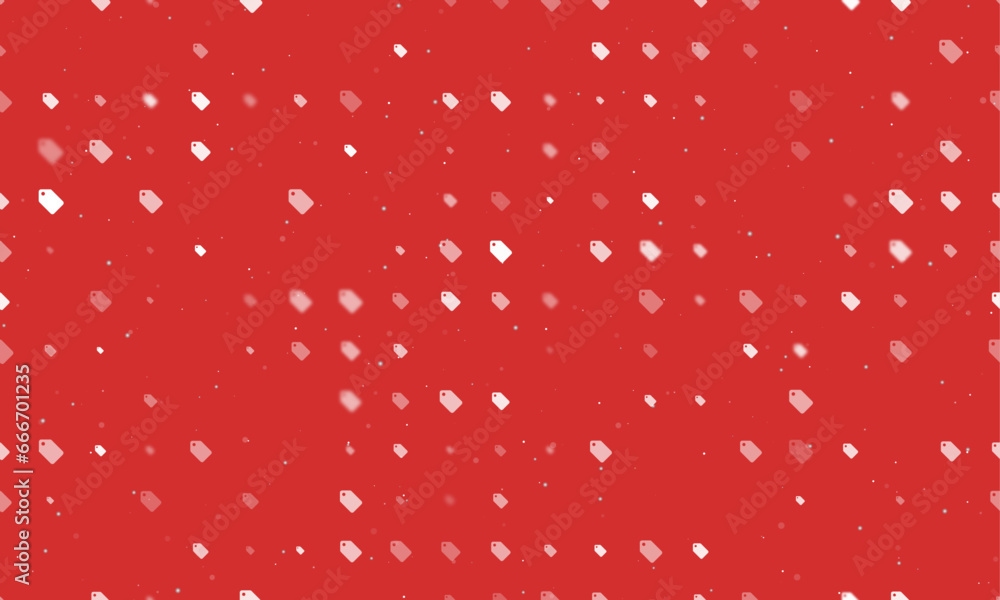 Poster seamless background pattern of evenly spaced white discount label symbols of different sizes and opa