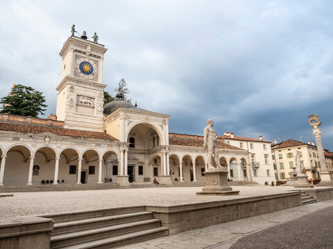 Loggia of San Giovanni with clock tower, Piazza della Liberta, Udine, Friuli Venezia Giulia