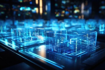 Cloud computing transfer big data on internet. futuristic digital technology .Generative AI