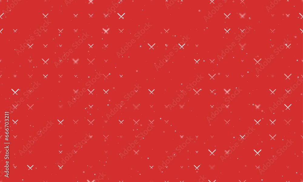 Poster seamless background pattern of evenly spaced white baseball bats symbols of different sizes and opac