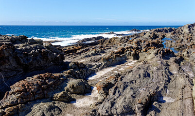 Fototapeta na wymiar Rock pool coast in Playa del Valle - Fuerteventura