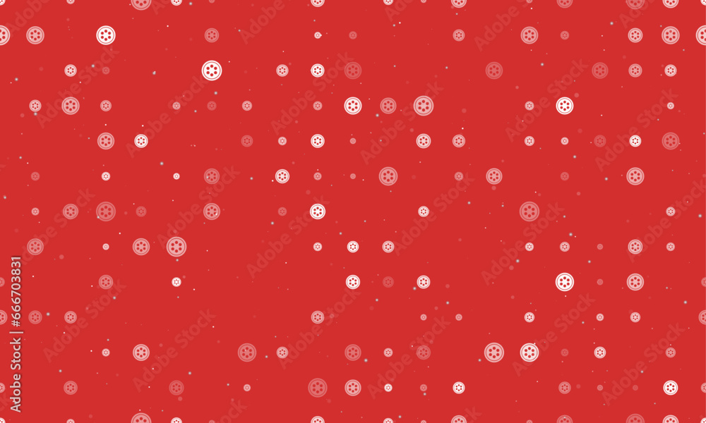 Poster seamless background pattern of evenly spaced white optic cable symbols of different sizes and opacit