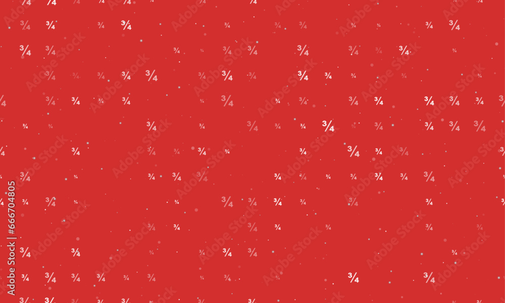 Poster seamless background pattern of evenly spaced white three quarters symbols of different sizes and opa