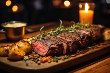 Succulent Medium Rare Steak: Perfectly Grilled