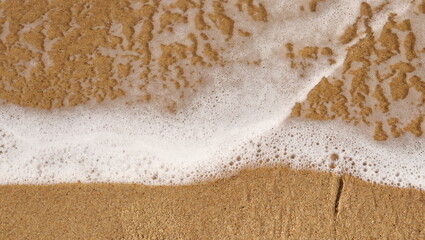 beach waves and the sand