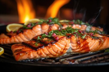 Seared Salmon Delicacy: Freshly Cooked Perfection