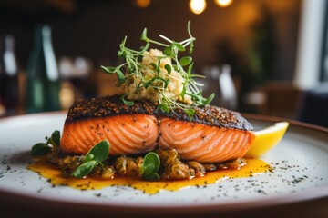 Seared Salmon Delicacy: Freshly Cooked Perfection