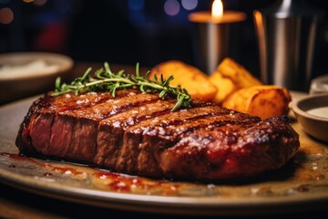 Succulent Medium Rare Steak: Perfectly Grilled