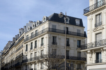 Parisian residential buildings, France