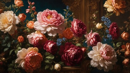 "Baroque Blooms: Digital Painting Inspired by Masterful Artists"