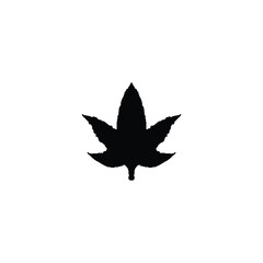 Leaf icon. Simple style ecology theme poster background symbol. Leaf brand logo design element. Leaf t-shirt printing. Vector for sticker.