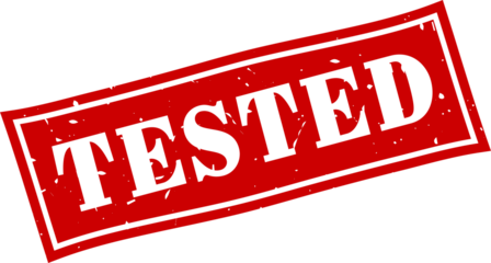 Tested square grunge rubber stamp