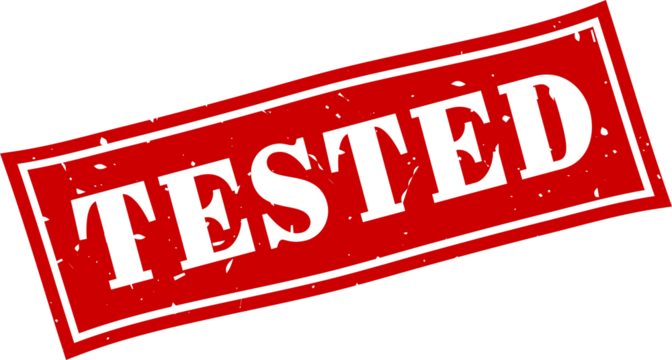 Tested square grunge rubber stamp