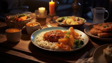 lamb chops with vegeta. Generative AIbles