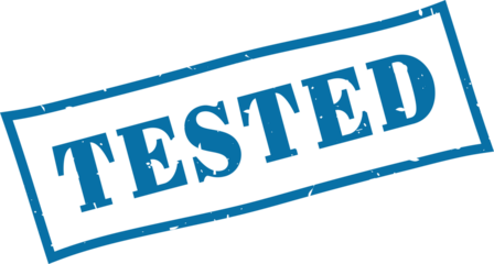 Tested square grunge rubber stamp