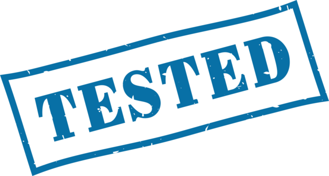 Tested square grunge rubber stamp