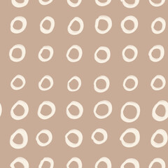 Abstract Organic Shapes Seamless Pattern. Pastel boho background in minimalist mid century style. Perfect seamless print for home decor.