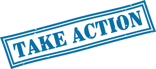 Take action square grunge rubber stamp