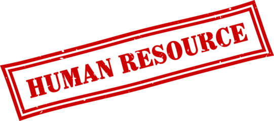 Human Resource square grunge rubber stamp