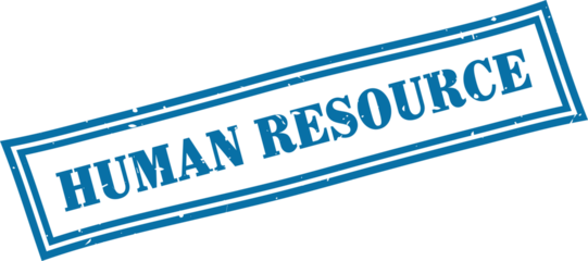 Human Resource square grunge rubber stamp