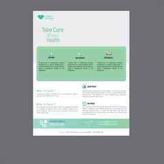  Creative and corporate minimalist medical brochure design flyer template A4 Size 