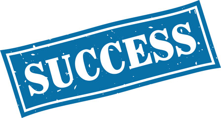 Success square grunge rubber stamp