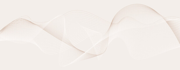 Minimal beige-gray wall art. Dynamic lines in light cofee tones. Place for logos, messages, text placement.