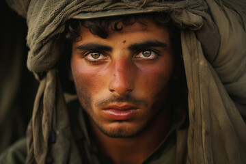 Arab-Israeli war, portrait of an Israeli soldier