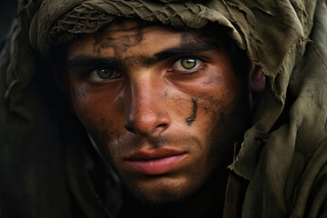 Arab-Israeli war, portrait of an Israeli soldier