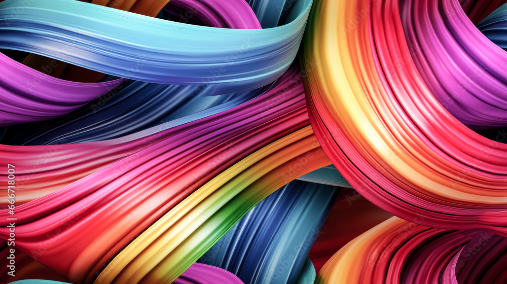 Aufkleber the swirling rainbow in the image is a chaotic mass of colors, twisting and turning in a mesmerizing