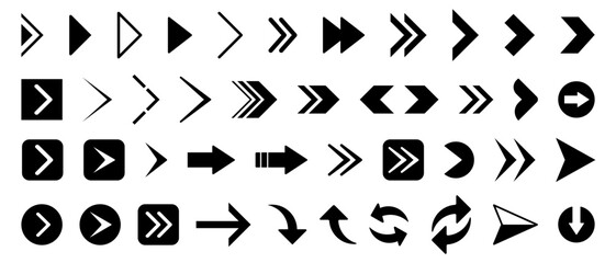 Arrow icon set. Collection of arrow design element. Vector illustration