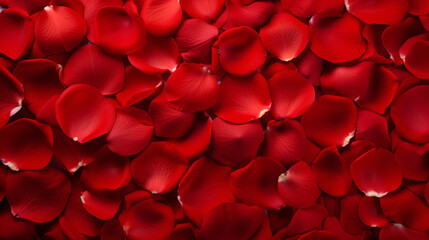 Background of beautiful red rose petals. Top view