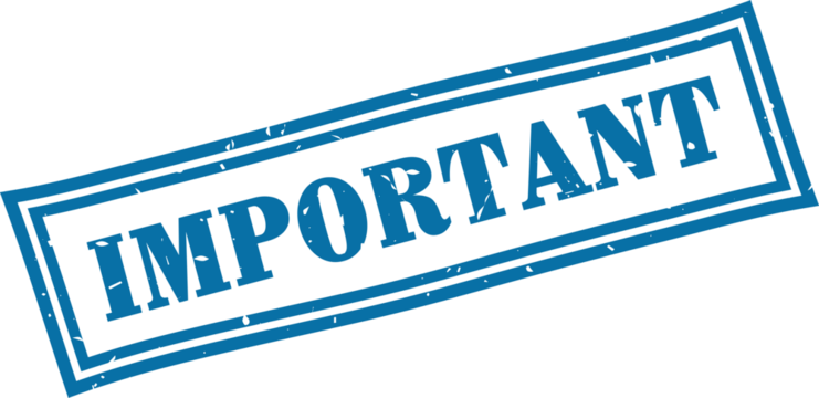 Important square grunge rubber stamp