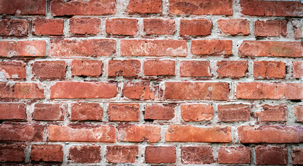 Natural background. Texture of a brick wall. Copy space.