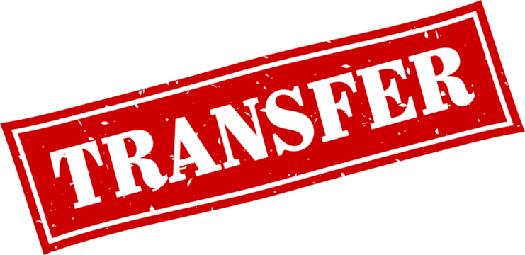 Transfer square grunge rubber stamp