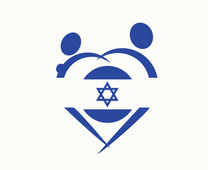 Israel Emblem Flag Abstract Symbol Vector illustration Design
